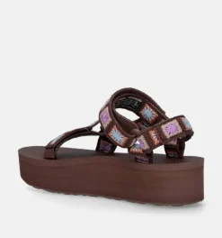 DAMES Teva Sandalen bruin