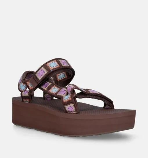DAMES Teva Sandalen bruin