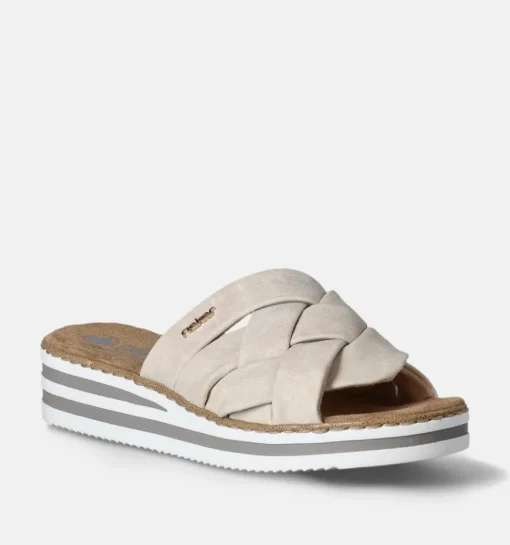 DAMES Rieker Slippers op sleehak