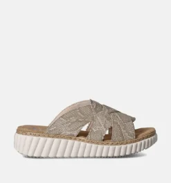 DAMES Rieker Slippers op sleehak