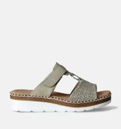 DAMES Rieker Slippers op sleehak
