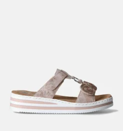 DAMES Rieker Slippers op sleehak