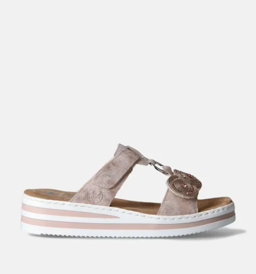 DAMES Rieker Slippers op sleehak