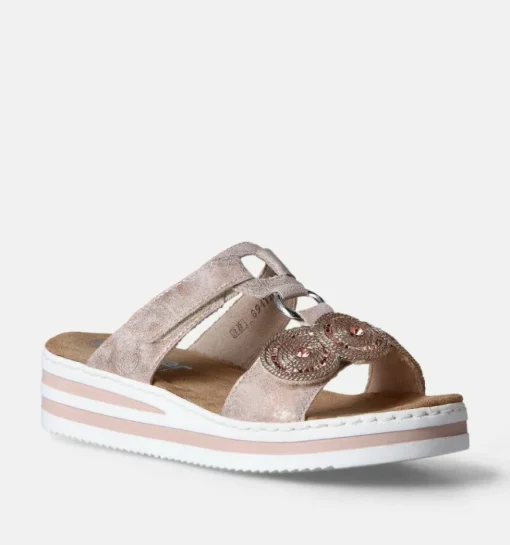 DAMES Rieker Slippers op sleehak