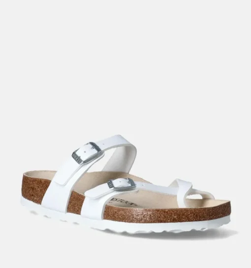 DAMES Birkenstock Teenslippers wit