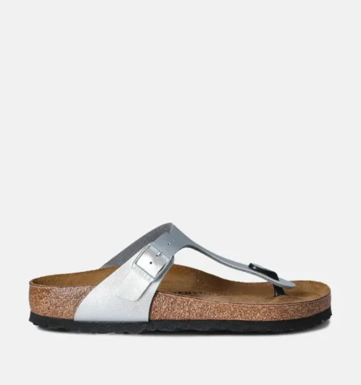 DAMES Birkenstock Teenslippers zilver