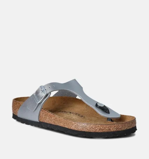 DAMES Birkenstock Teenslippers zilver